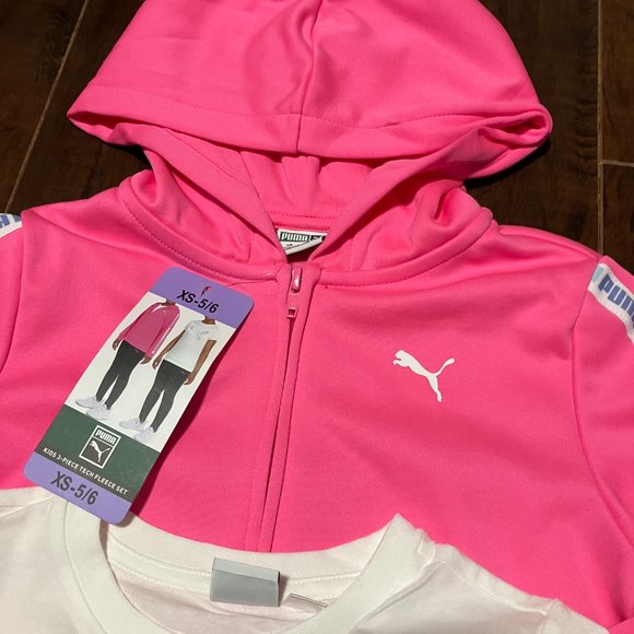 2 PUMA Youth 3-piece Tech Fleece Set - XS (5/6) - Picture 4 of 13
